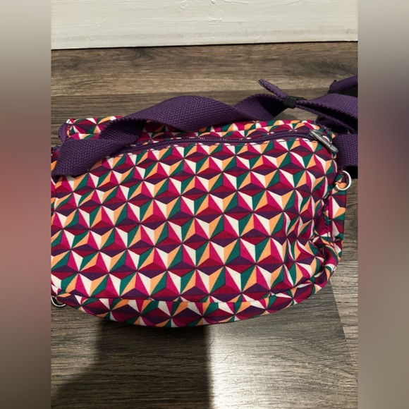 Kipling Multicolor belt Bag with Purple Strap travel summer vacation convenient - Picture 4 of 15